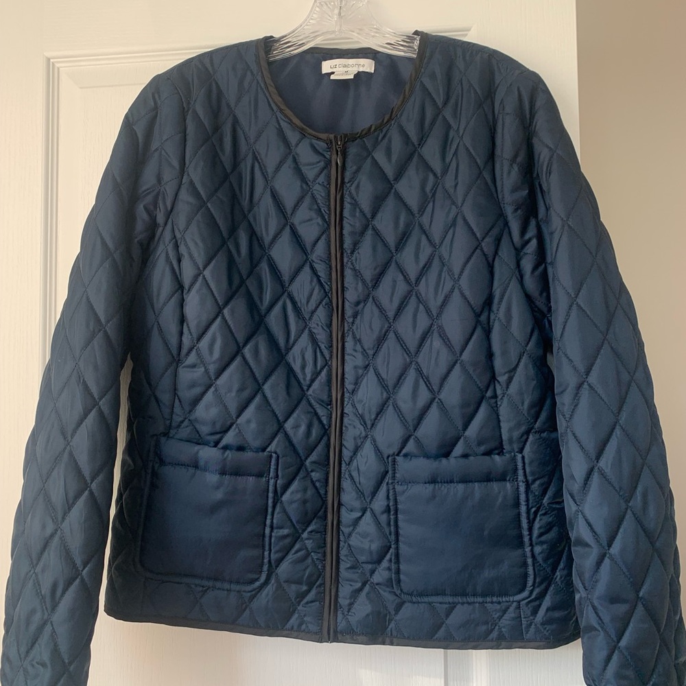 Liz Claiborne navy puffer coat